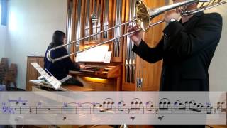 Leopold Mozart Adagio tenor trombone trombone amp organ [upl. by Auos]