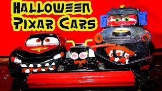 Pixar Cars Halloween Primer and Scary Custom Paint Lightning McQueen Mater Frank Mack Flo Ramone [upl. by Wier]