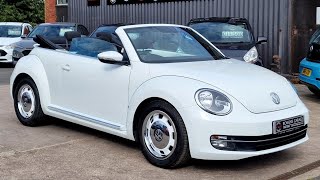 2014 14 Volkswagen Beetle Design 16TDI BMT Cabriolet in Pure White 36k MilesFSH£35 Tax £13000 [upl. by Bernstein726]