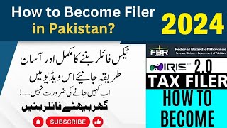 How to Become filer in Pakistan  Active Filer Process in Pakistan 2024  FBR ALT Complete Process [upl. by Aurita995]