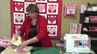 Quilting Valentines Hearts Using Charm Packs [upl. by Suiravat]