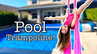 Turning our POOL into a Giant TRAMPOLINE😮 [upl. by Zacharie]