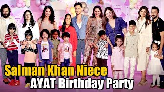 UNCUT Arpita Khan Daughter AYAT Sharma Birthday Celebration 2023  Starkids Salman Khan Bhanji Bday [upl. by Dorehs]