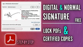 How to Sign PDF and Create Digital Signature in Adobe Reader Free 2024 [upl. by Frederich784]