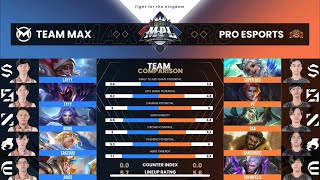 Game1 Team Max Vs Pro eSports  ការប្រកួត MPL Kh S7 វគ្គ Regular Season [upl. by Silletram127]