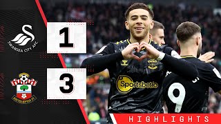 HIGHLIGHTS Swansea City 13 Southampton  Championship [upl. by Adamis659]