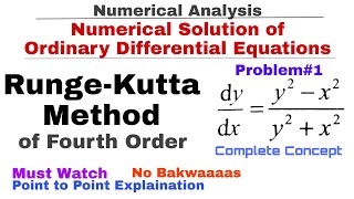 9 RungeKutta Method of Fourth Order  Concept amp Problem1  Numerical Analysis  Numerical Methods [upl. by Elvira]