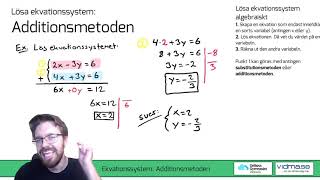 Matematik 2 Lösa ekvationssystem med additionsmetoden [upl. by Samson]