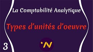 3  Comptabilité Analytique  Types dUnité dOeuvre [upl. by Ebeohp]