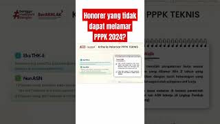 Honorer yang tidak dapat melamar PPPK 2024 honorer pppk2024 pendaftaranpppk2024 infop3k [upl. by Alitta]