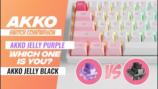 Akko Jelly Black amp Purple Jelly Switches l Unboxing amp Comparison l Linear vs Tactile [upl. by Moina]