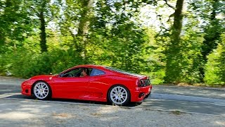 Ferrari 360 Challenge Stradale with Straight pipes Start Up Revs and Accelerations [upl. by Enirolf]