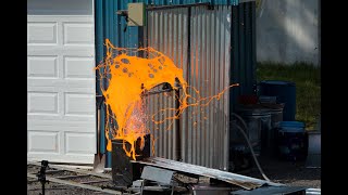 Watch what happens when scientists inject lava with water [upl. by Airdnaed]