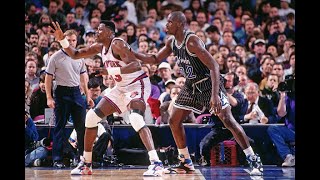 Patrick Ewing vs Shaquille ONeal  January 4 1994  New York Knicks vs Orlando Magic [upl. by Hindu351]