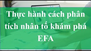 EFAThực hành cách phân tích nhân tố khám phá EFA trong SPSS nhóm MBA thực hiện [upl. by Niemad791]