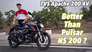 2022 TVS Apache 200 4V Review  Best AllRounder Motorcycle 🔥 [upl. by Sirob]