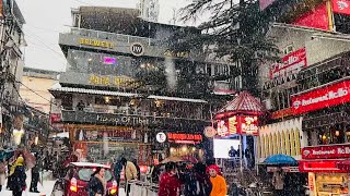 Magical Moments McLeodganj Dharamshala Welcomes First Snowfall of 2024 ❄️ 4K [upl. by Cestar]