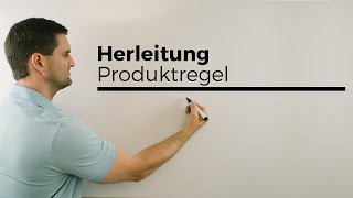 Herleitung Produktregel zum Ableiten mit hMethode Differentialrechnung  Mathe by Daniel Jung [upl. by Tnerual]