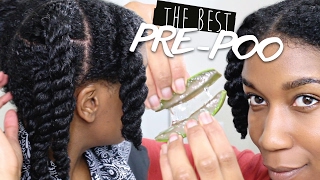 BEST Pre Poo Routine For Natural Hair  Aloe Vera  All Textures  Scalp to Ends [upl. by Yale]