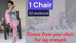 Chair workout  for beginners [upl. by Llenod]