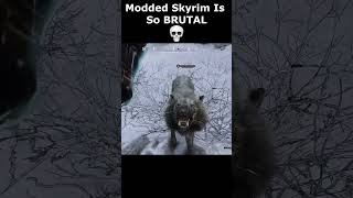 Modded Skyrim Is So BRUTAL 💀 skyrim skyrimanniversary elderscrolls shorts [upl. by Keely]