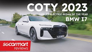 2023 Luxury Electric Sedan of the Year Highlight BMW i7 [upl. by Ailet]