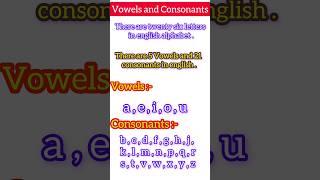 The Alphabet  vowels and consonants english englishgrammar vowels consonants [upl. by Yeliah]