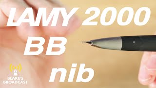 Lamy 2000 Double Broad Nib Fountain Pen Review 4K [upl. by Mollie]