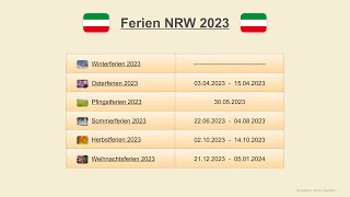 Ferien NRW 2023 [upl. by Herald]