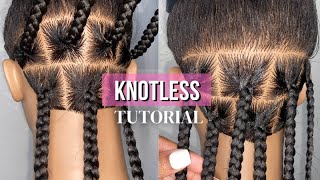 DETAILED Knotless Braid Tutorial  Beginner Friendly [upl. by Eugenides]