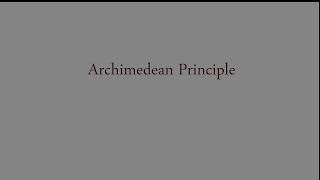 Archimedean Principle Tamil [upl. by Emelen824]