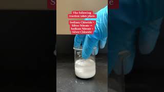 The Silver Nitrate and Salt Reaction Science STEM ScienceExperiments ChemicalReaction Shorts [upl. by Yaffit]