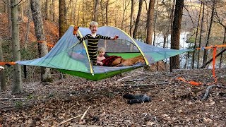 Hammock tent camping WIN or FAIL  Tensile Stingray 3 person tent review [upl. by Nevanod]