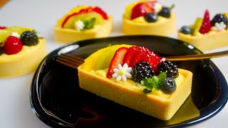 Fruit Tart  Fresh Fruits combined in Creamy Custard nestled in a Crispy Tart Shell [upl. by Call16]