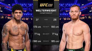 Gilbert Burns vs Jack Della Maddalena Full Fight  UFC 299 [upl. by Clere848]