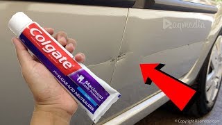 How To Remove Car Scratches with Toothpaste DIY [upl. by Lekcim]