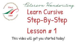 Learn CursiveStepByStep Lesson 1 [upl. by Mateusz]