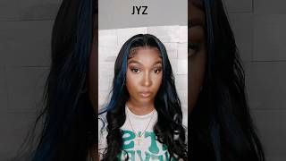 JYZ BLUE SKUNKSTRIPE WIG INSTALL amazonwigs [upl. by Neelloj]