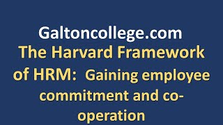 The Harvard Framework of HRM Gaining employee commitment and cooperation [upl. by Alli]