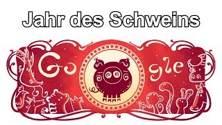 Mond Neujahr Frühlingsfest 2019  MondNeujahr 2019 Google Doodle [upl. by Aisatnaf]