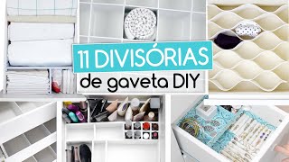 Divisórias de Gavetas  11 ideias DIY [upl. by Akineg264]