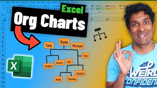 How to Create Org Charts in Excel linked to your Data no Visio needed [upl. by Yirinec]