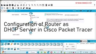 Configuration of Router as DHCP Server in Cisco Packet Tracer [upl. by Jillian]