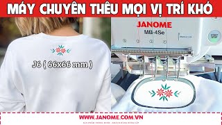 Hướng Dẫn Thêu Trên Máy Thêu Vi Tính Janome MB4Se  Thêu Logo Sau Cổ Áo  Neck Collar Embroidery [upl. by Jacobs]