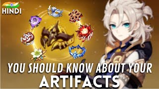 Hindi Basic Things You Should Know About Artifacts  Genshin Impact Guide [upl. by Menashem]