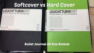 Softcover vs Hard Cover Leuchtturm 1917 A5 Square Grid [upl. by Noletta]