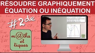 Résoudre graphiquement une équation ou une inéquation  Seconde [upl. by Sacrod683]