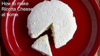 Easy Homemade Ricotta cheese  How to make Whole Milk ricotta cheese  How to make cheese at home [upl. by Merlina703]