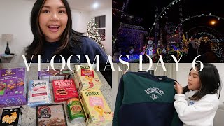 VLOGMAS DAY 6 Tunnels of Joy Christmas Lights Grocery Haul SAHM WFH mom day  12 Days of Vlogmas [upl. by Neellek854]