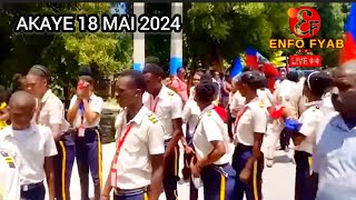 enfofyab02  Gro defile fet drapo  Akaye 18 Me 2024 flagday haiti [upl. by Yruj]